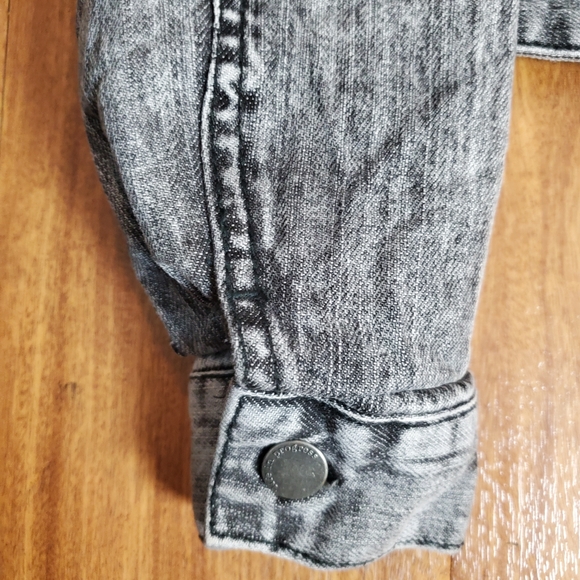 Life In Progress Denim Jean Black Jacket Womans Small - Picture 5 of 8